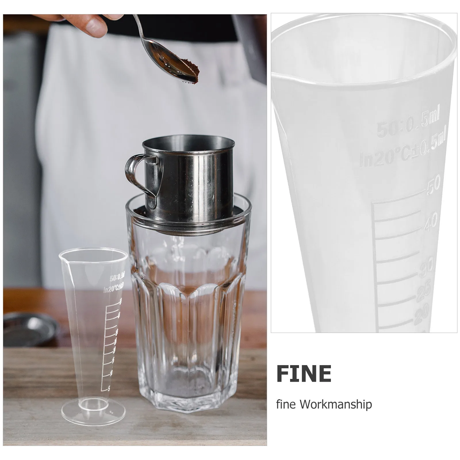 2 قطعة قياس البلاستيك للخبز المطبخ استخدام الحليب عصير الصويا الجوز أداة قياس تخرج كوب سائل خفيفة الوزن السلس