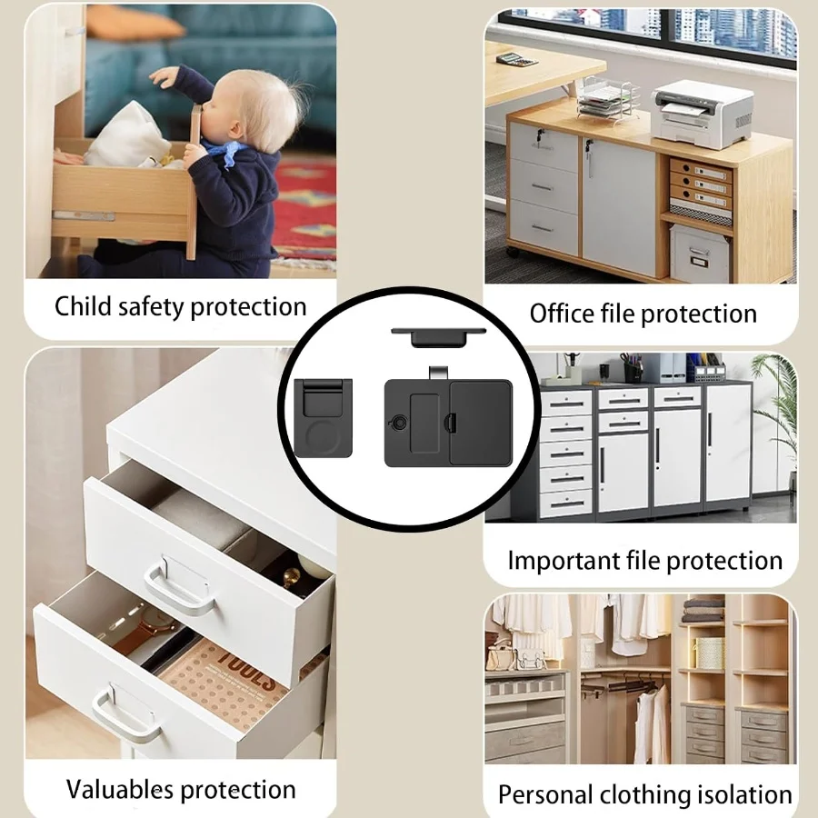 NFC قفل الباب للدرج خزانة إلكترونية غير مرئية قفل خشبي قفل البطاقة الممغنطة بدون مفتاح الذكية المخفية RFID IC بطاقة خزانة رقمية #4
