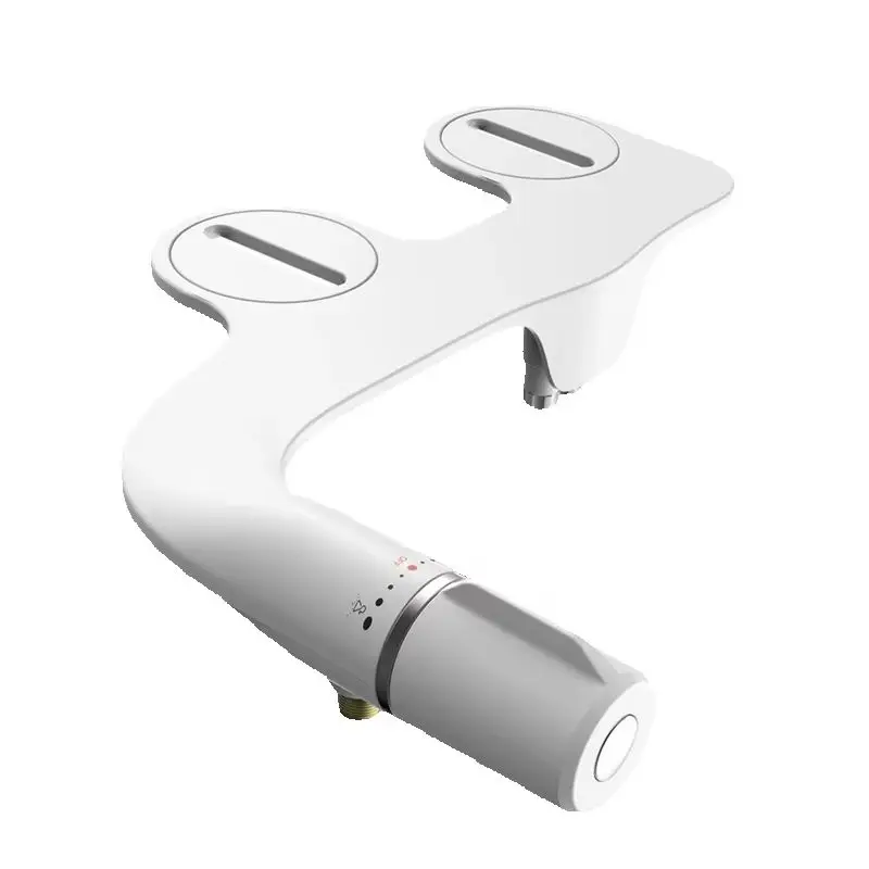 Ultra Slim Bidet Toilet Seat Attachment Dual Nozzle Adjustable Water Pressure Non Electric Bathroom Sprayer for US