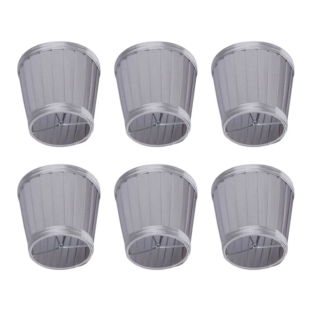 

6PCS Simple Fabric Lampshade Clip On Design 4.3 inch Height Lamp Cover Wall Lamp Shade Indoor Lamp
