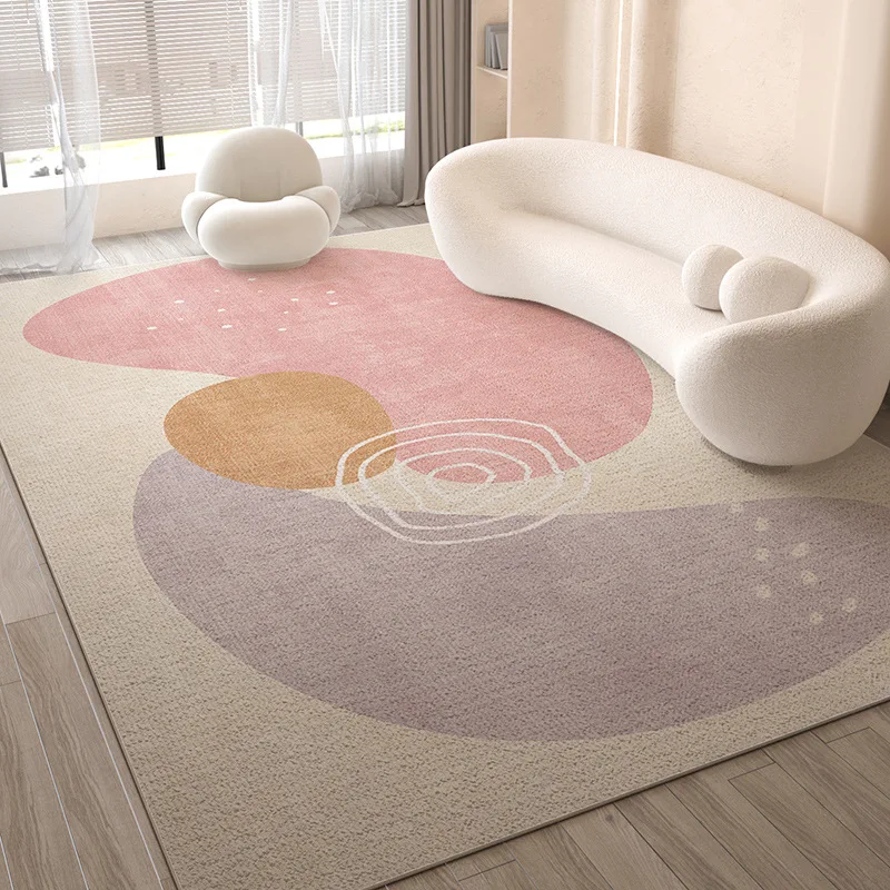 Nordic Ins Style Large Area Carpet For Living Room Printed Rug Bedroom Hallway Non-Slip Mats Lounge Pink Rug Modern Decor Carpet