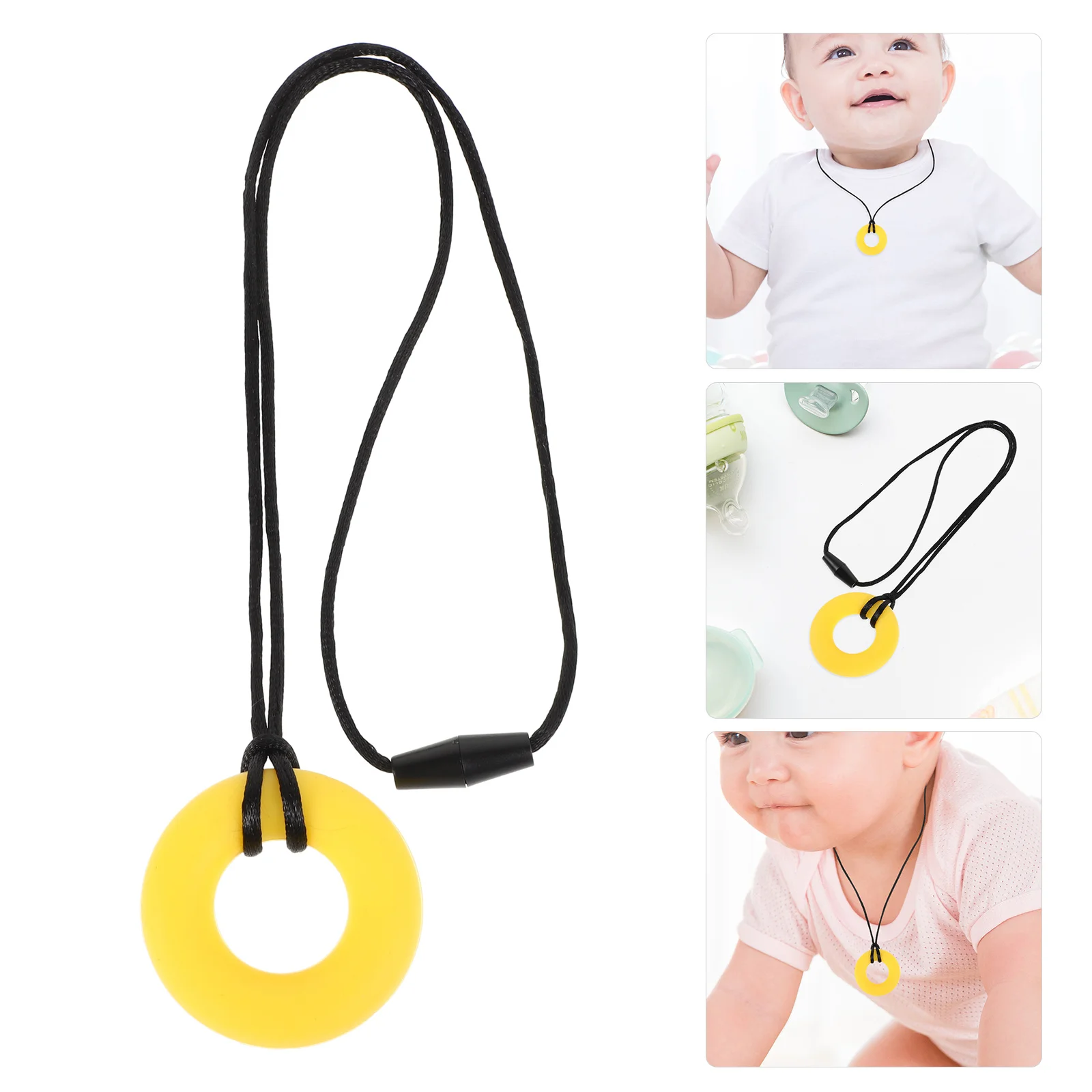 

Chew Necklace for Sensory Kids and Adults Stylish Silicone Teething Pendant Gum Relief Durable Oral Motor Aid Chewy Necklace
