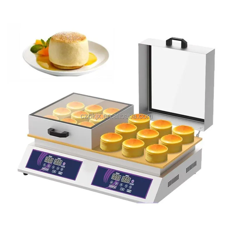 

Commercial Double-Head Souffle Cake & Pancake Machine All-Copper Gong Burning Internet Famous Temperature Control Snack Stall