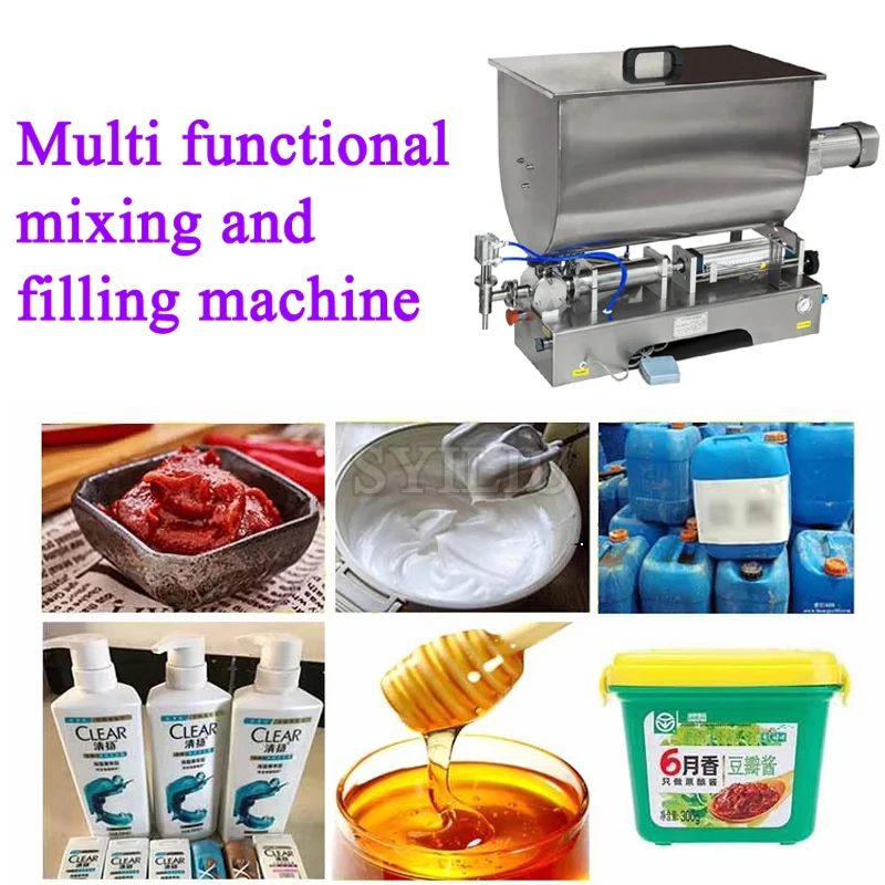 Horizontal 304 Stainless Steel 300-2500ml Semi Automatic Single Head Chili Sauce Filling Machine