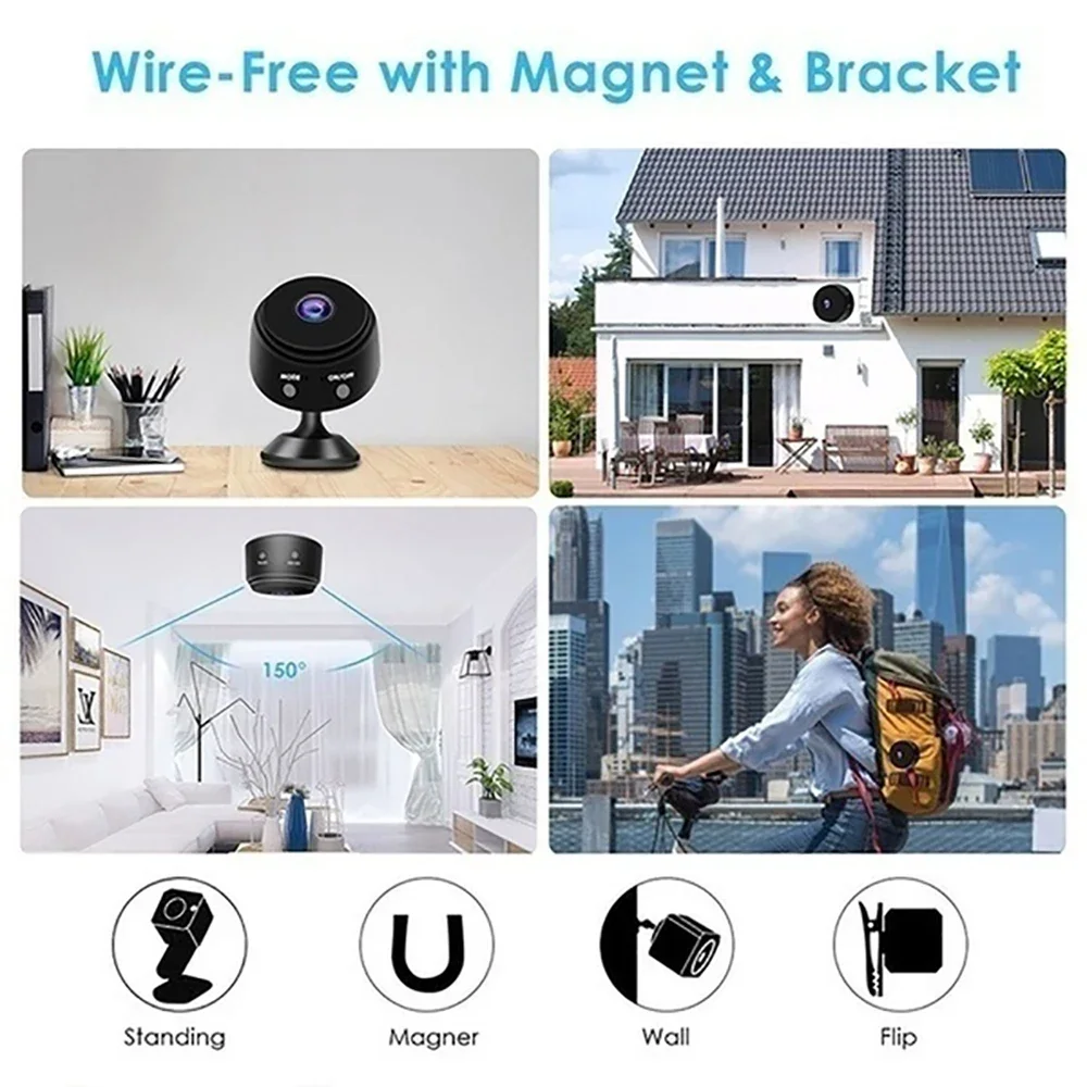 WIFI Camera Real 1080P HD Motion Detection Night Vision Video Camcorder Outdoor Home Security Wireless IP Cam
