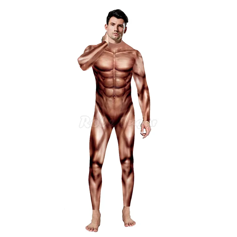 Sexy Men Women Halloween Costumes Animal Party Zentai Catsuit Suit Tiger Snake 3D Print Muscle Cosplay Bodysuit Jumpsuits OI5305