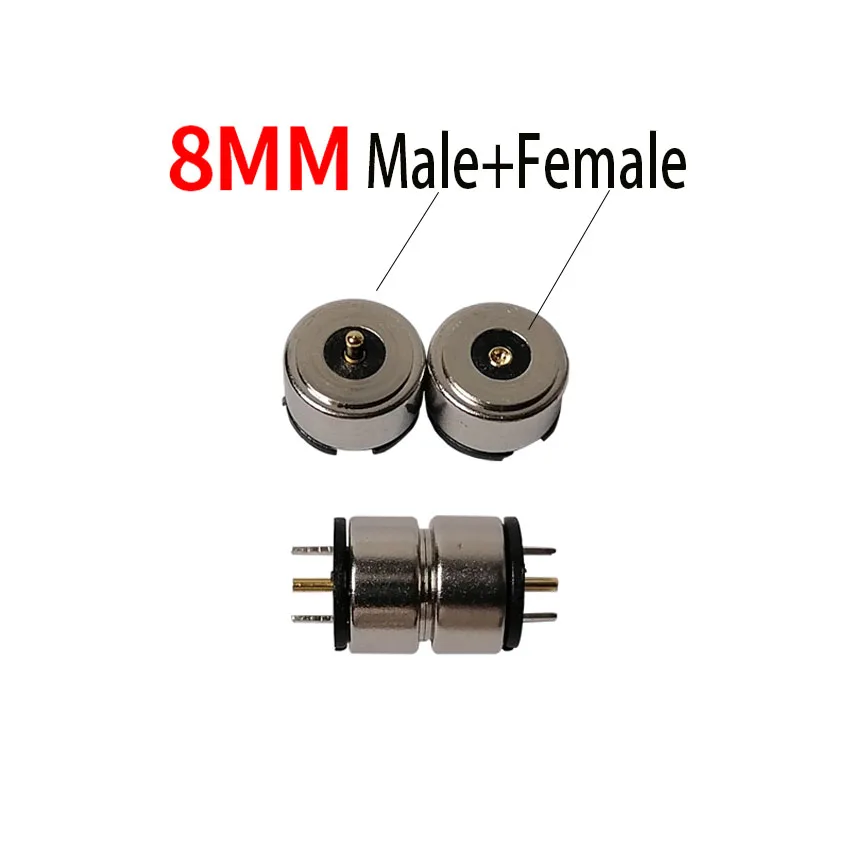 2pin round magnet suction spring pogo pin connector, male and female probe DC power charging magnetic connector