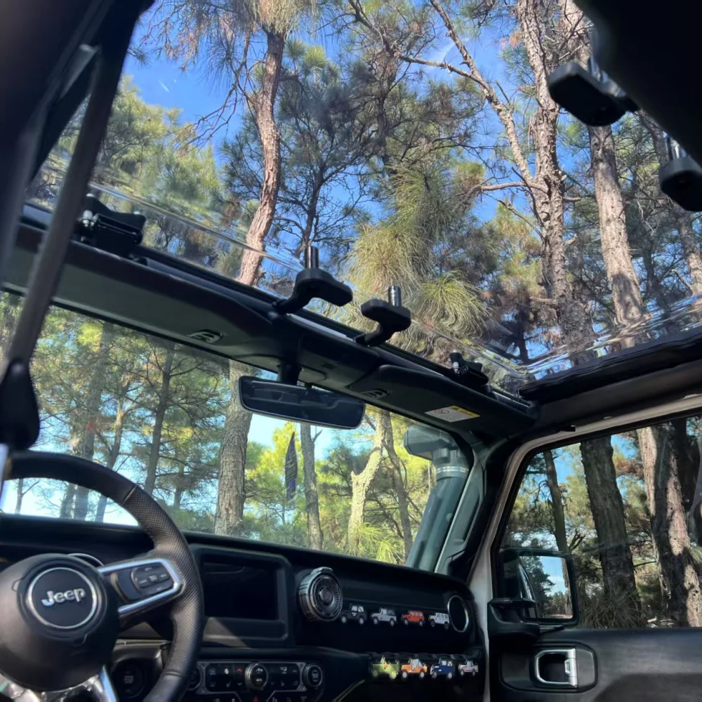 Transparent Car Ceiling Transparent Sunroof for Jeep Wrangler JL 2018++ JT2020++ JL9060