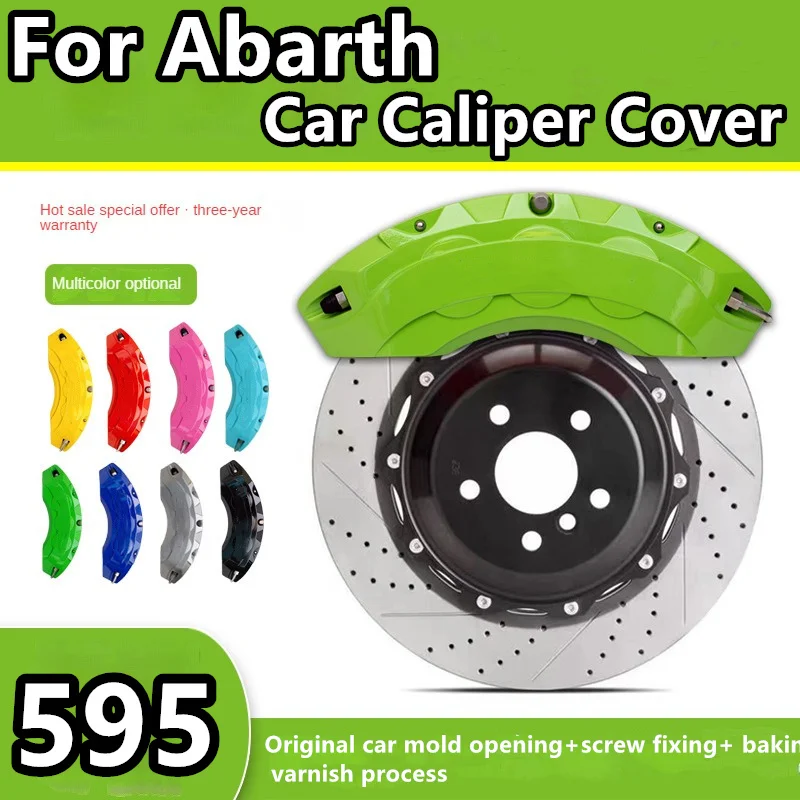 

For Abarth 595 Brake Caliper Cover Aluminum Alloy Front Rear Wheel Modification Kit