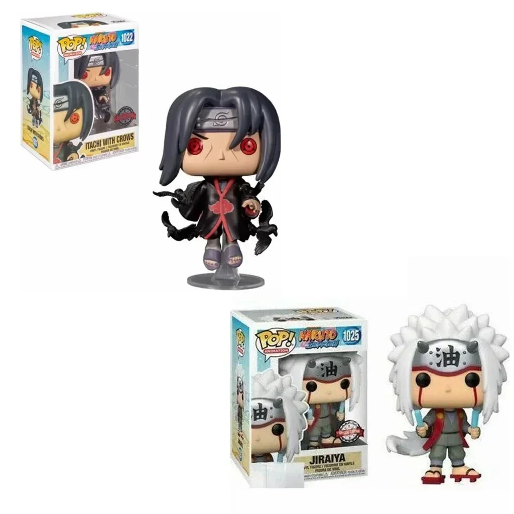 Animación FUNKO POP Naruto SHIPPUDEN JIRAIYA SAGE MODE 1381 #   1025 #   ITACHI CON CROWS 1022 #   Figuras de vinilo Muñecas Modelo Juguetes