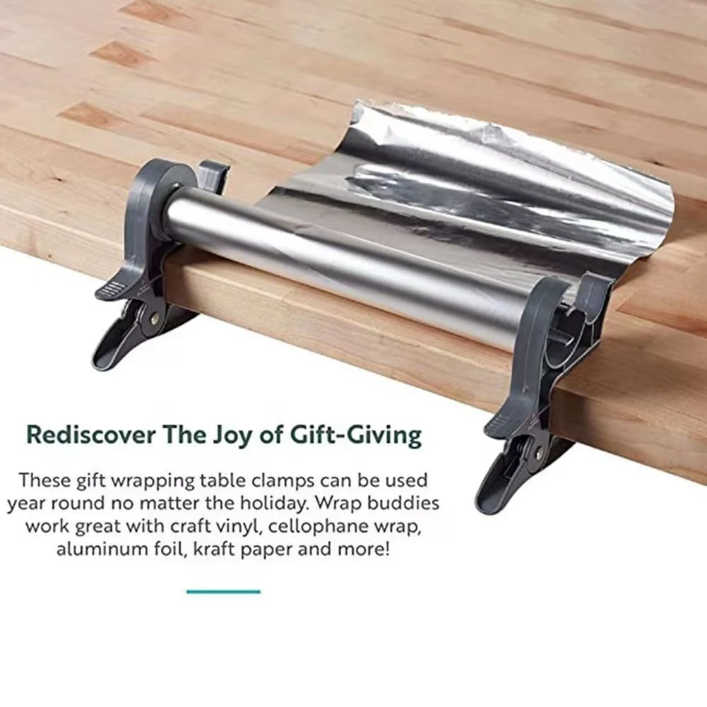 ชั้นวางกระดาษเครื่องตัดเทปเครื่องมือห่อของขวัญแบบตั้งโต๊ะ4ชิ้นสำหรับห่อของขวัญวันคริสต์มาส