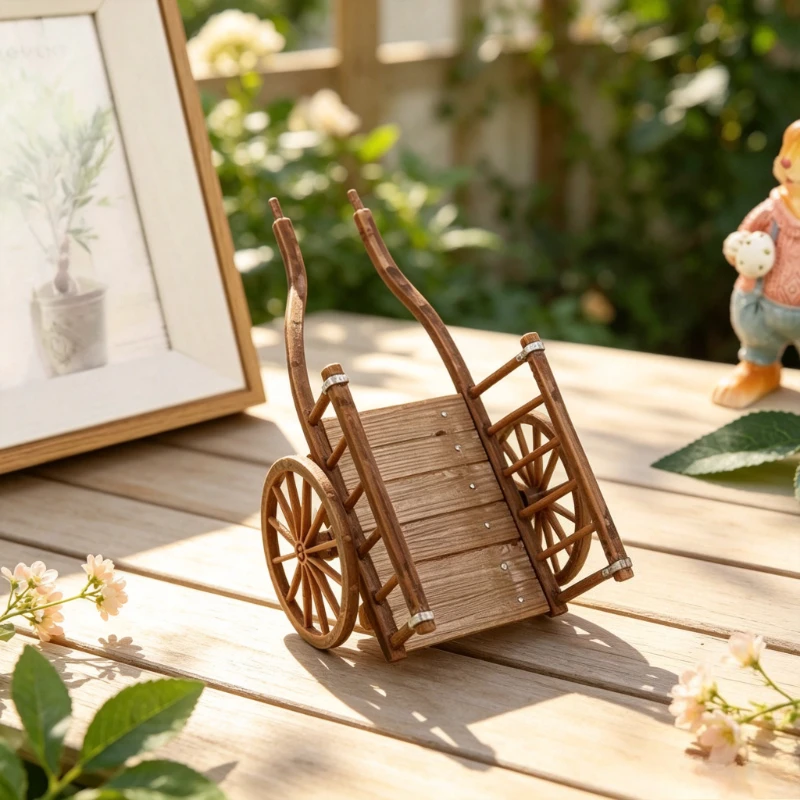 1:12 Dollhouse Miniature Simulation Assembled Cart Model Furniture Accessories For Doll House Garden Decorations DIY Accessories