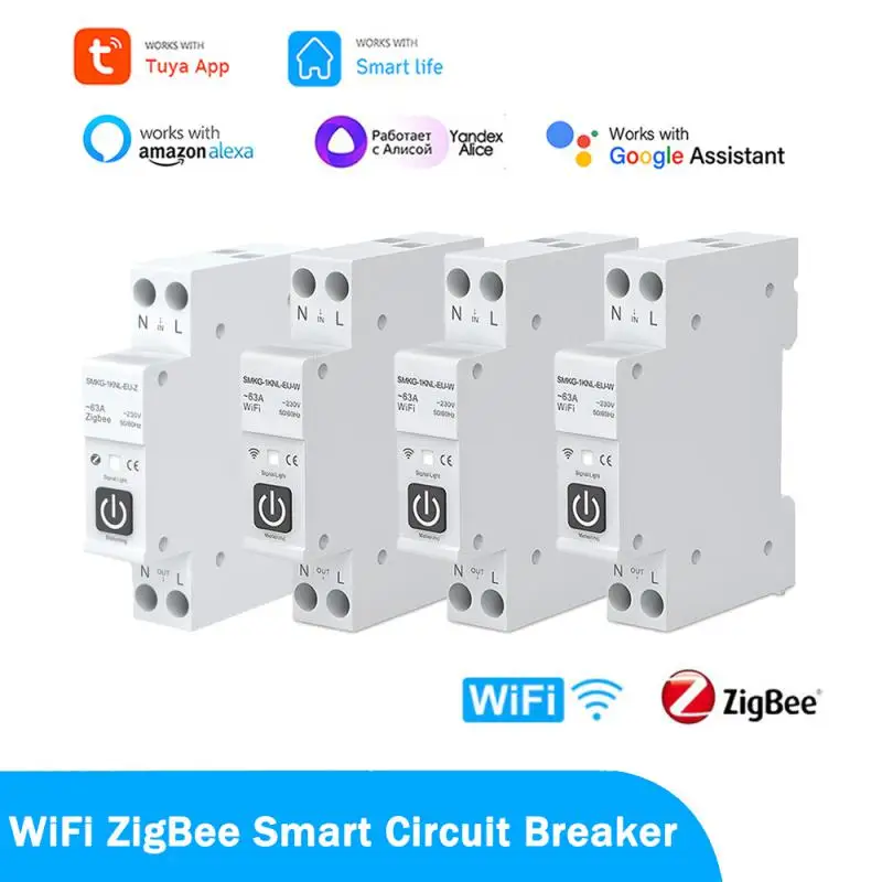 

Умный выключатель с Wi-Fi, 1P, 63 А