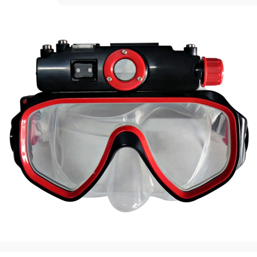 HD720P Scuba Digital Video Diving Mask With Rechargeable Lithium Battery