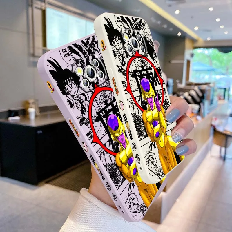 Funda de teléfono con personaje de anime Dragon Ball para Xiaomi Mi Poco X7 X6 X5 X4 X3 M7 M6 M5s M5 M4 M3 F7 F5 F4 Pro 5G Liquid Left Rope