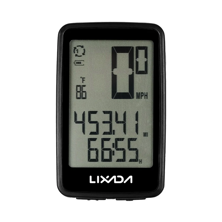 

STLF Lixada USB Rechargeable Wireless Bike Cycle Computer with Bicycle Speedometer Odometer