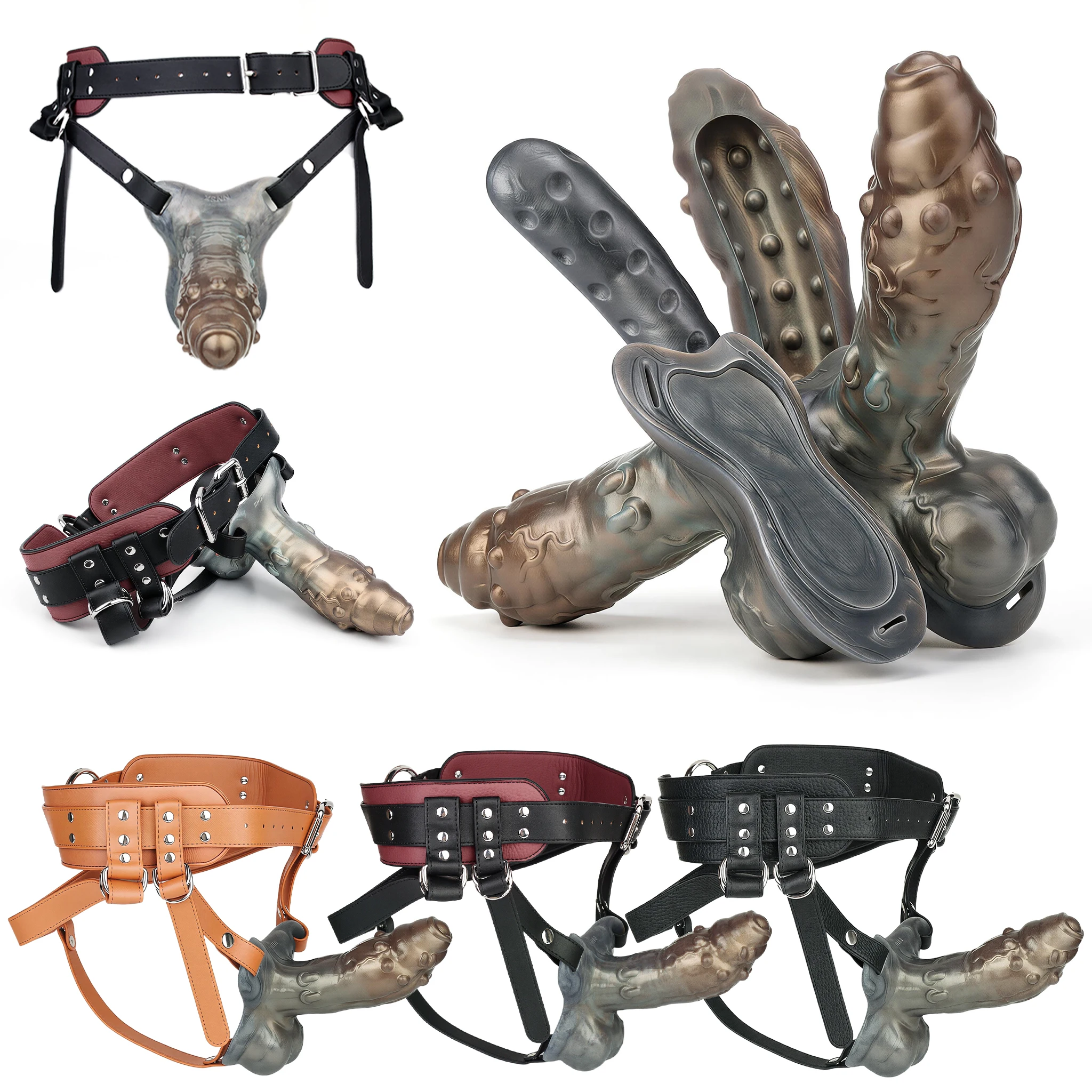 SHAZ Strap on Dildo Sleeve, STP for FTM Packer Prosthetic Penis 3 in 1, Not Easy to Fall Off, Silicone Reusable Condom Sex Toy