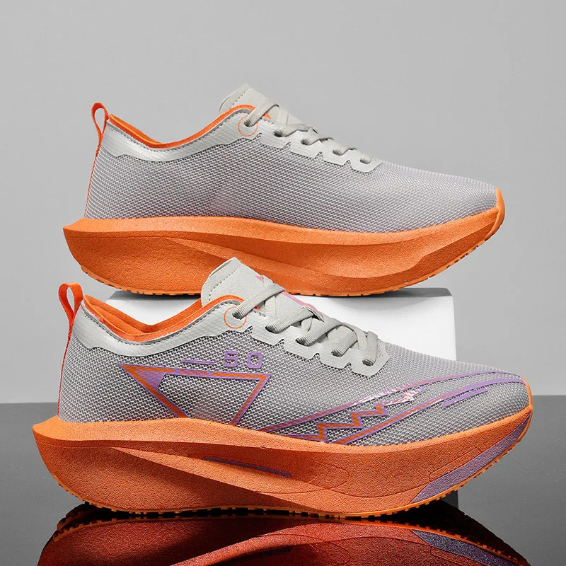 2026 Air Cushion Jogging Shoes Running Shoes Carbon Board Marathon Men Sports Breathable Lightweight Women's Nonskid Sneakers