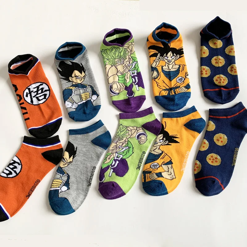5pairs bandai Hip Hop Street Style Anime Socks Men Women Novelty Funny Casual Crew Socks CuteYoga socks cycling socks