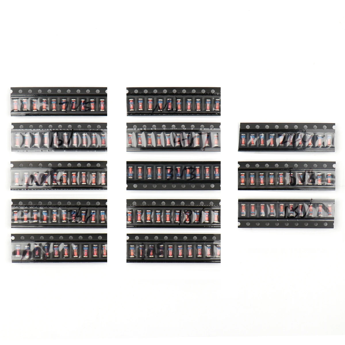 130Pcs/Lot LL41 SMD Zener Diode Assorted Kit 1W 3V3-36V 13Values x 10Pcs Assorstment Kit