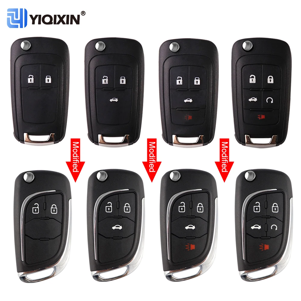 Car Key Shell For Opel Vauxhal Insignia Astra J Zafira Mokka Corsa Meriva For Chevrolet Cruze Epica Lova Camaro Impala Key Case