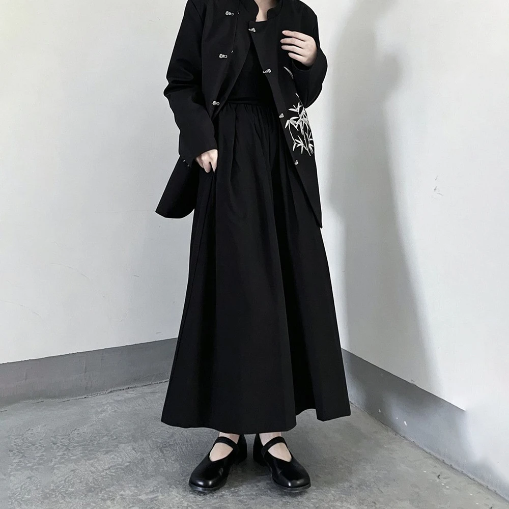 XS-5XL Summer New Unisex Solid Color Skirt Pants American Retro Fashion Trend High Street Loose Casual Simple Neutral Bottoms