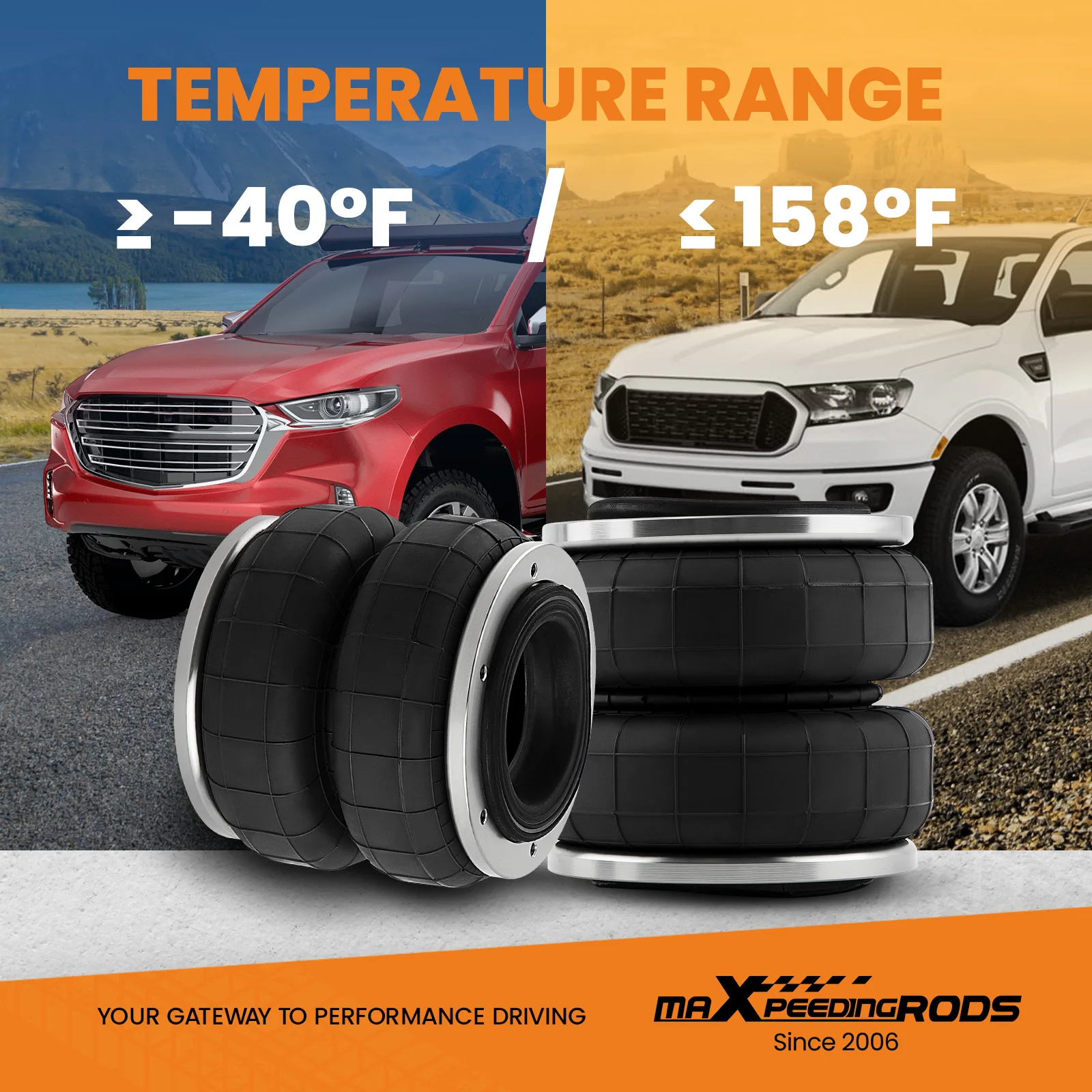 Kit de ayuda de bolsa de resorte de hoja de aire trasera para Ford Ranger PX PX2 Mazda BT-50 2012-2020 Kit de asistencia de carga de bolsa de suspensión neumática de alta resistencia