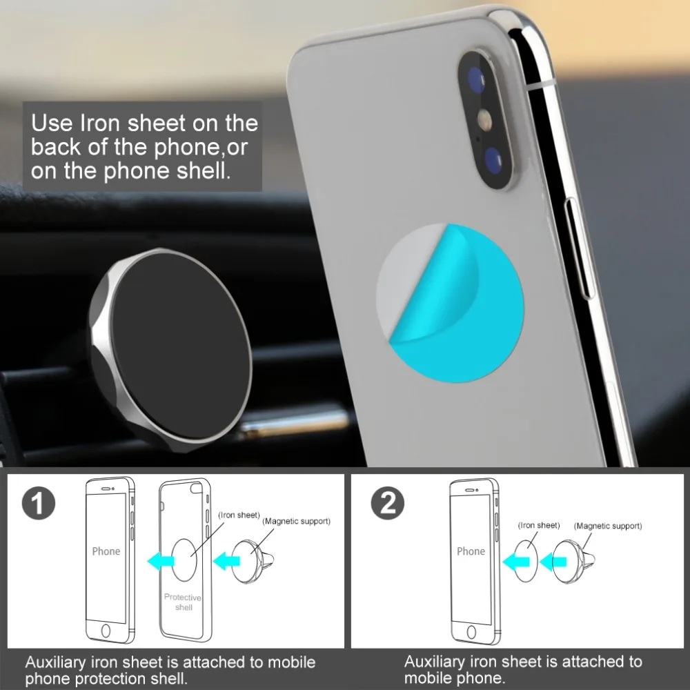 Magnetic Phone Holder in Car Stand Magnet Cellphone Bracket Car Magnetic Holder for All phone for iPhone 15 14 13 Huawei Xiaomi