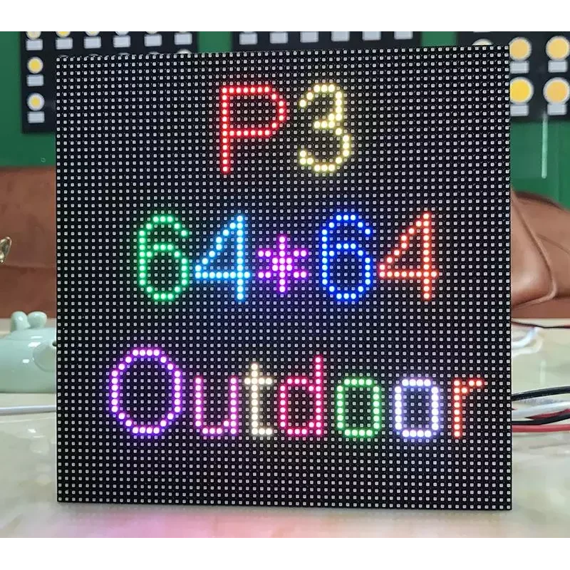 Outdoor Waterproof LED Fullcolor P3 192*192 Display Module 64*64pixels 16Scan 3in1 RGB SMD1415 Light Led Matrix Wall Screen IP65