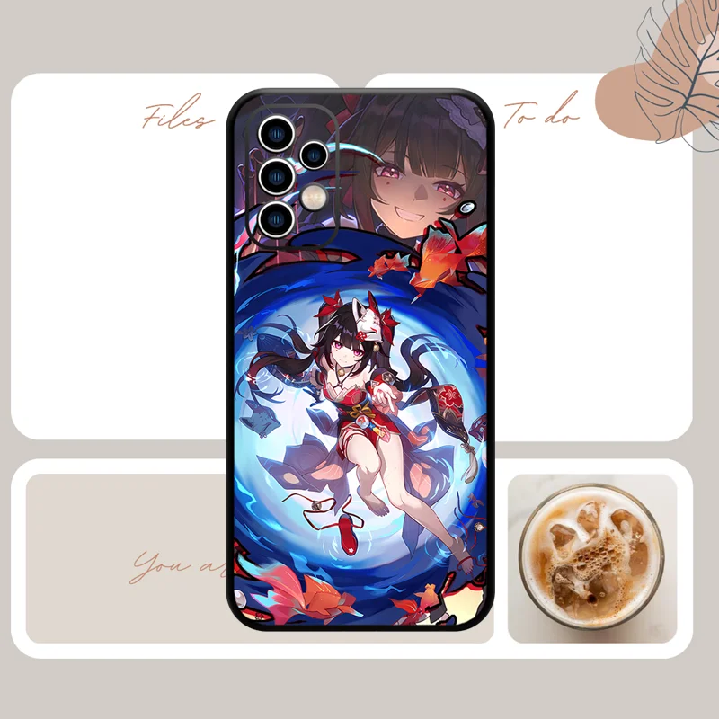 Honkai ประกาย: เคสโทรศัพท์5ดาวสำหรับ Samsung Galaxy A54 53 52 51 F52 Note20 A71 S23พิเศษ M30 S24