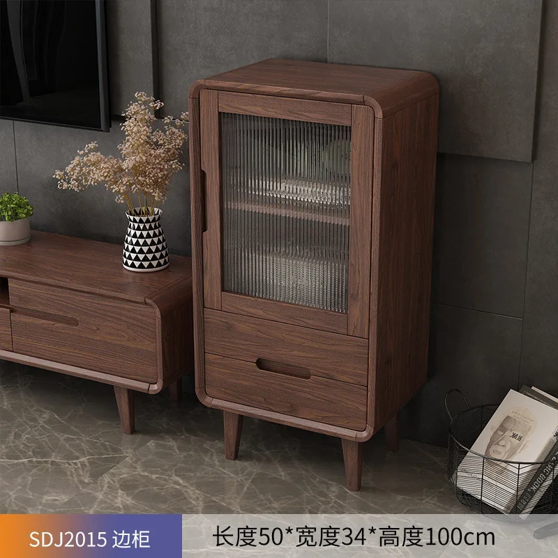 All solid wood TV cabinet coffee table new Chinese-style small apartment living room TV cabinet