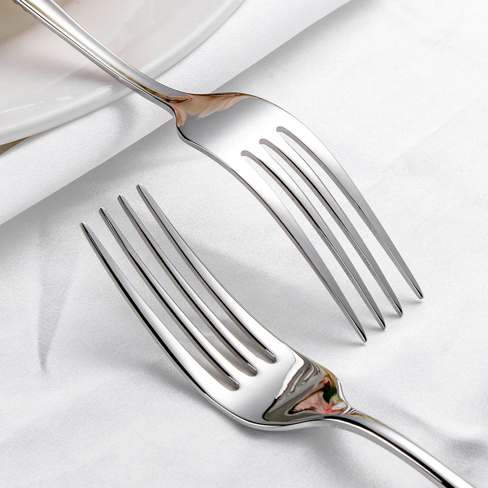 7.95“ Food Grade 18-10 Steel Luxury Gold Plated Dinner Forks Set Dishwasher Safe Salad Fork Table Fork Set With Hammered Handle