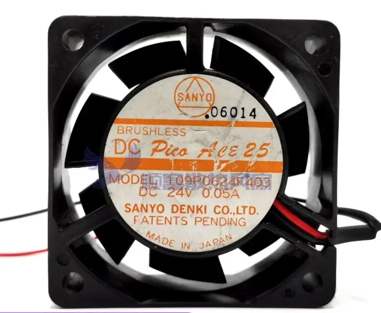 

SANYO DENKI 109P0624F403 DC 24V 0.05A 60x60x25mm 2-Wire Server Cooling Fan