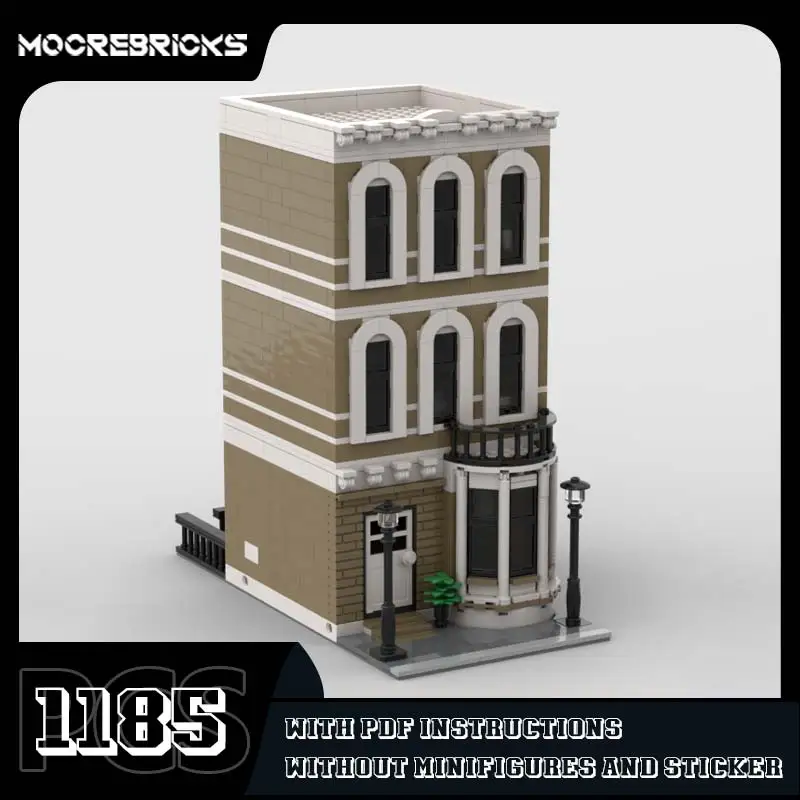 Street View Corner The Little House MOC Building Blocks architettura modulare modello tecnologia mattoni giocattoli Puzzle per bambini regalo