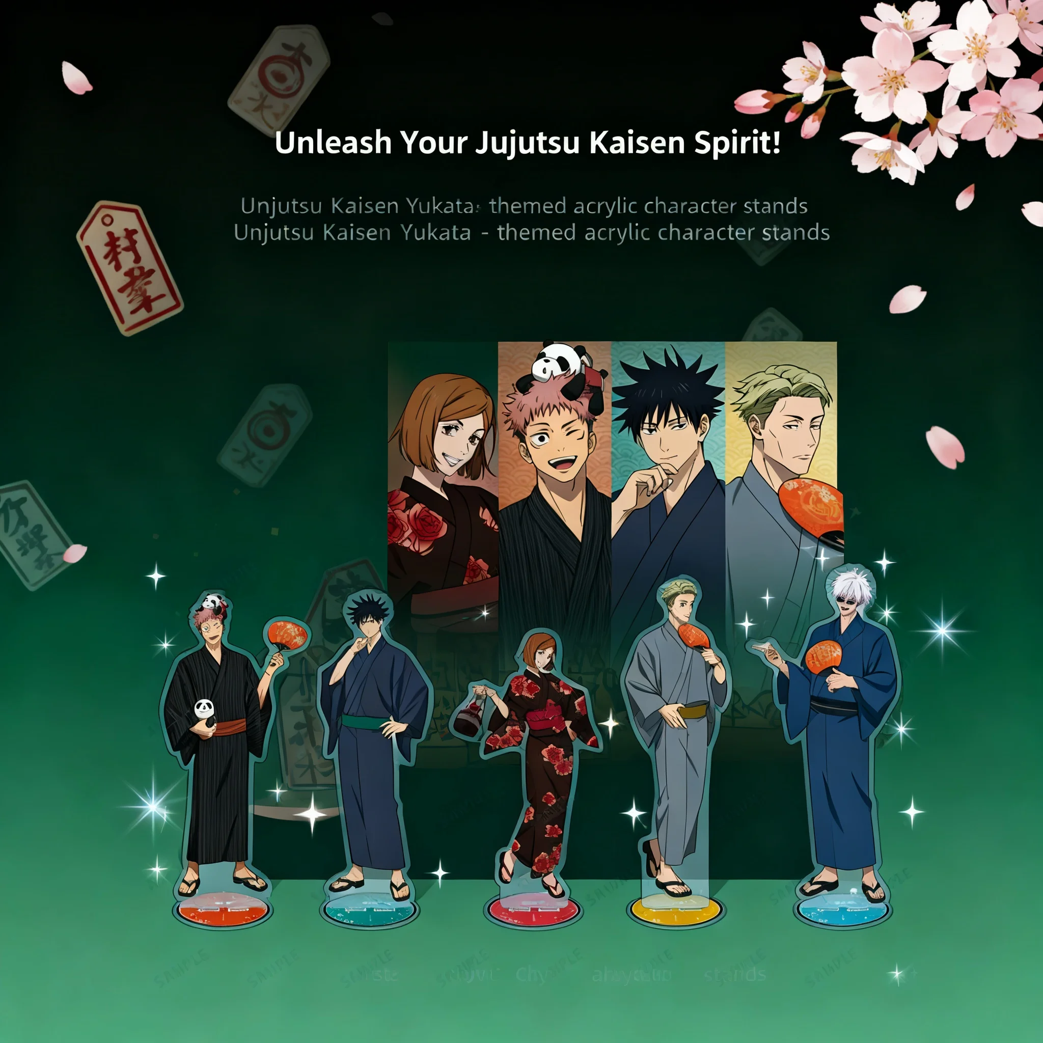 

Jujutsu Kaisen Yukata Ver Kimono Acrylic Stand Figure Anime Merchandise Yuji Itadori Megumi Fushiguro Collectible Gift Cosplay