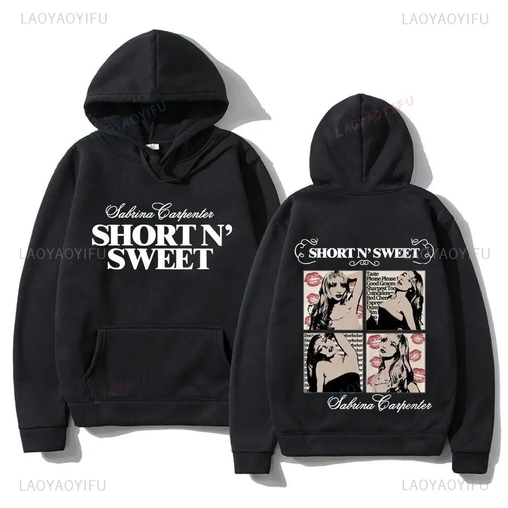 Sabrina Carpenter ShortNSweet Live on Tour 2024 Hoodies Pullover Pogue Life Casual for Daily Wear and Casual Outings