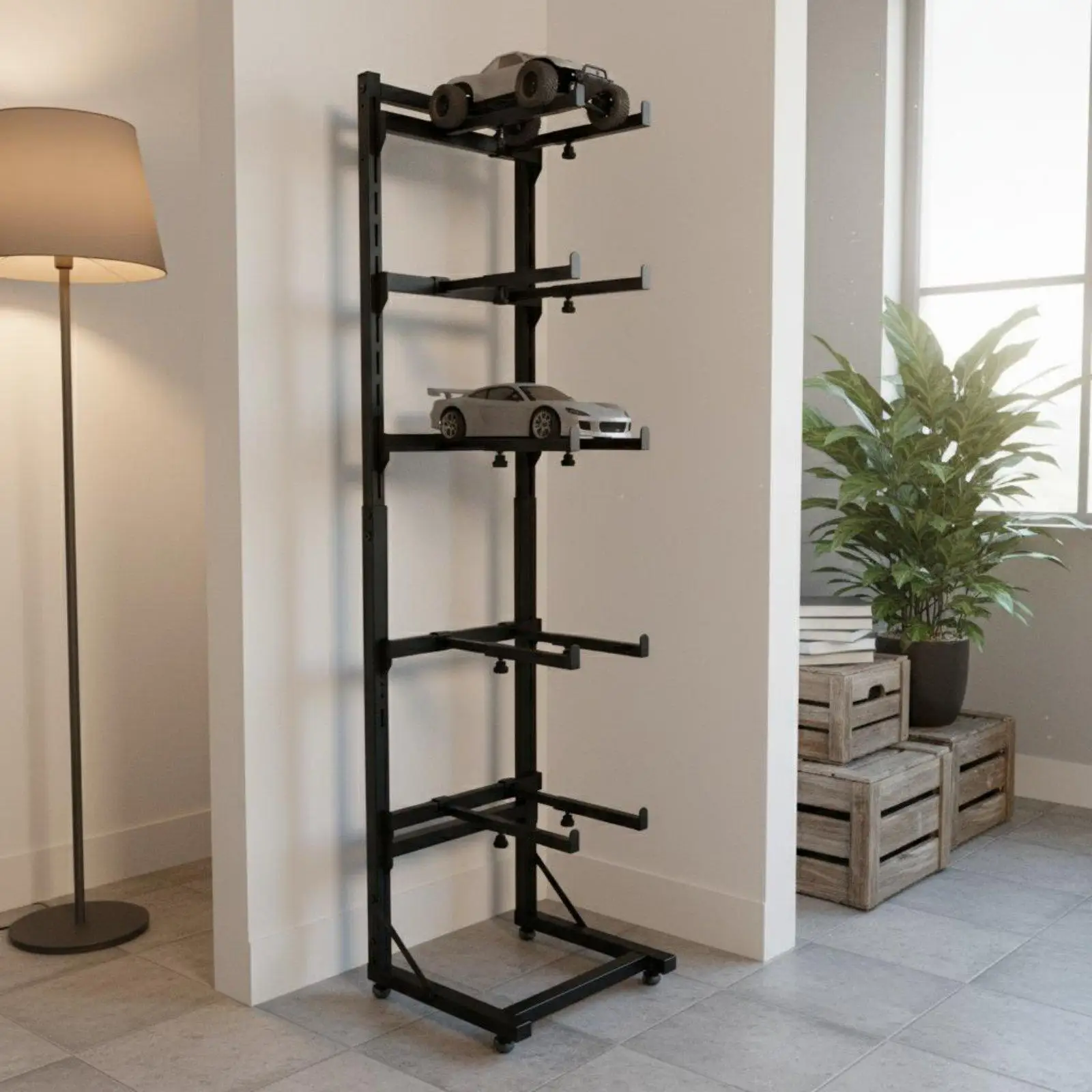 RC Car Display Rack Space Saving Multi Tier RC Car Stand Stable for Garage
