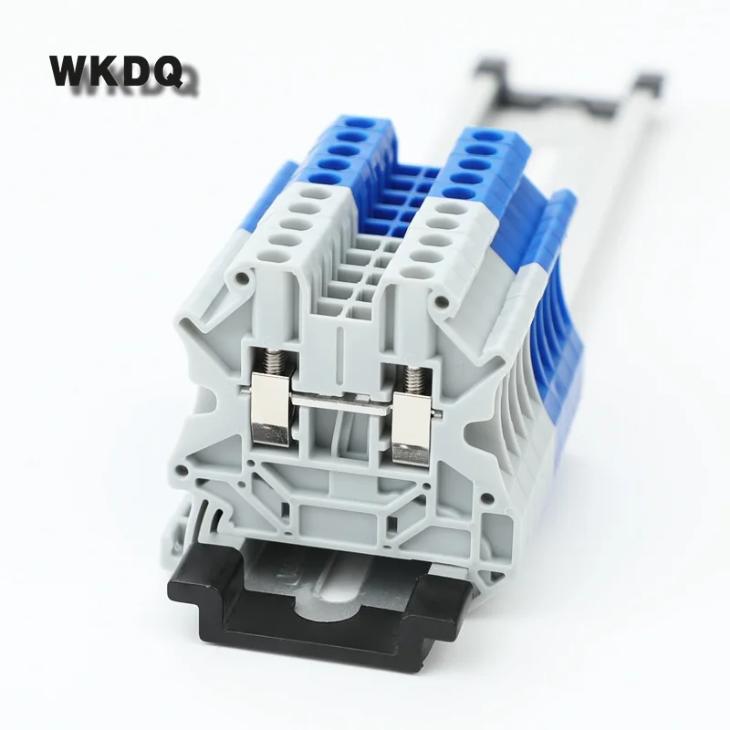 10Pcs UT2.5 Connector Screw Terminal Block High Voltage 1000V Multi Plug in Hole FBS Bridge Insert Connect Din Rail Mount UT 2.5