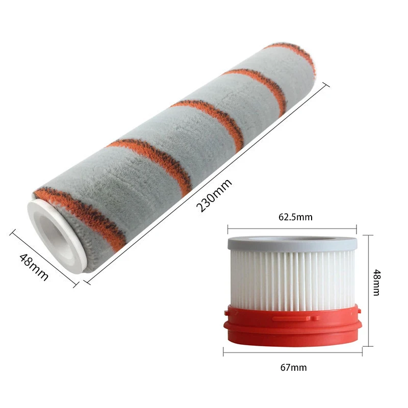 HEPA Filter Roller Brush for Xiaomi Dreame V9/V10/V11 Wireless Handheld Vacuum Cleaner Accessories Replacement Parts