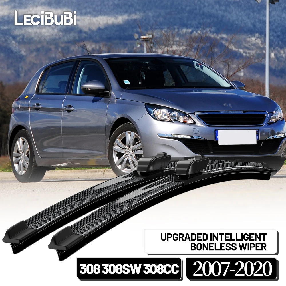 

Для Peugeot 308 308SW 308CC 2007-2020 2013 2014 2015 2016 2017 2 шт. щетки стеклоочистителя переднего стекла дворники из углеродного волокна