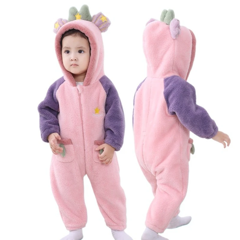 Winter Baby Girl Clothes Lovely Bow Costume Jumpsuits Newborn Toddler Outfits Cute Star Hooded Bodysuit Kid Party Fancy Romper