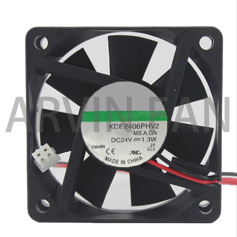 Original For KDE2406PHV2 6015 60mm DC 24V 1.3W Maglev 60X60X15mm IPC Axial Cooling Fans