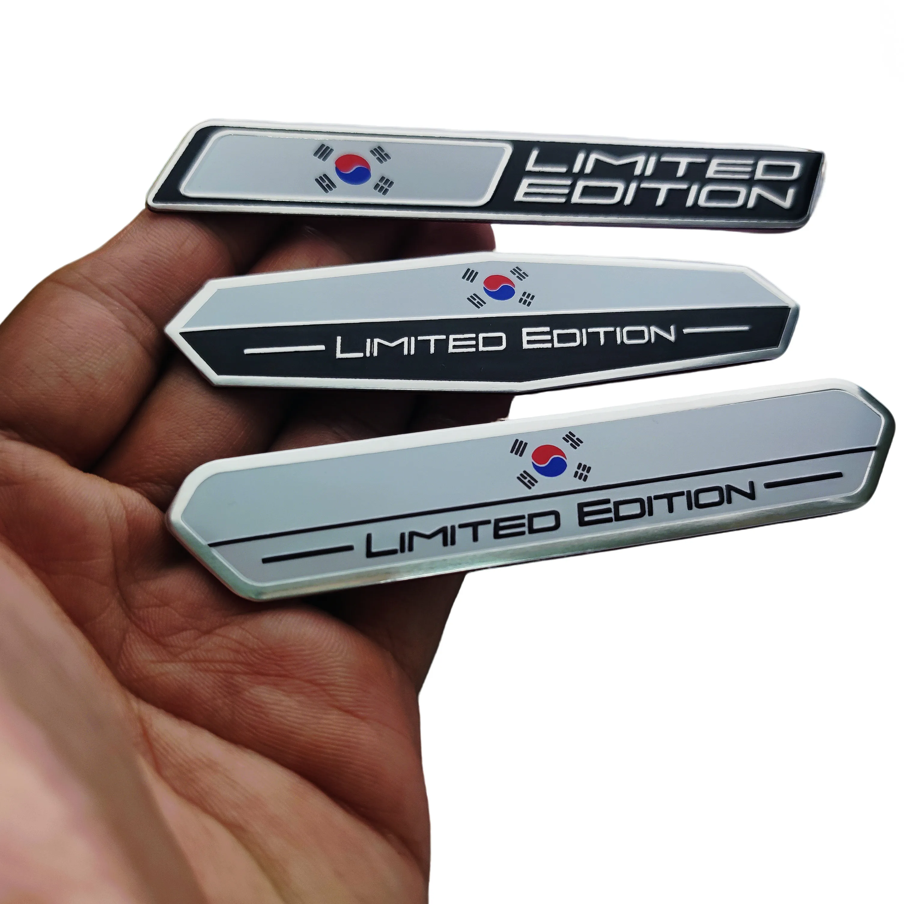 Korean Limited Edition Aluminum Car Decal Emblem for Trunk Interior Decoration And Modification Auto Sticker Vehicle Accessory