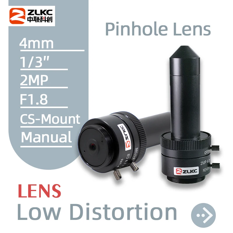 2 Megapixel Manual Iris Pinhole lens 4mm,1/3