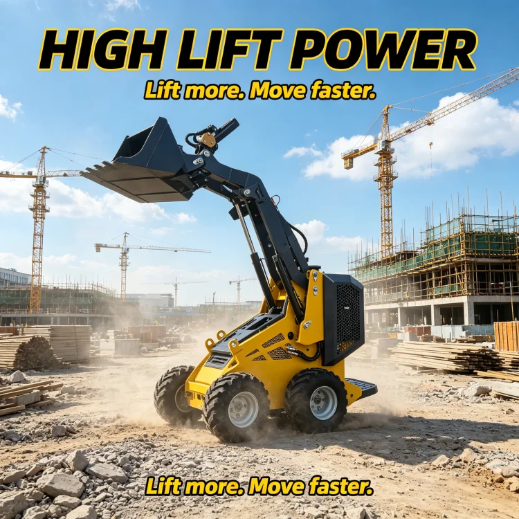 Free Ship SDLOT S300 Stand on Mini Crawler Skid Steer Loader Koop CE EURO5 EPA 300kg Brush Cutter Yard Maintenance view 2