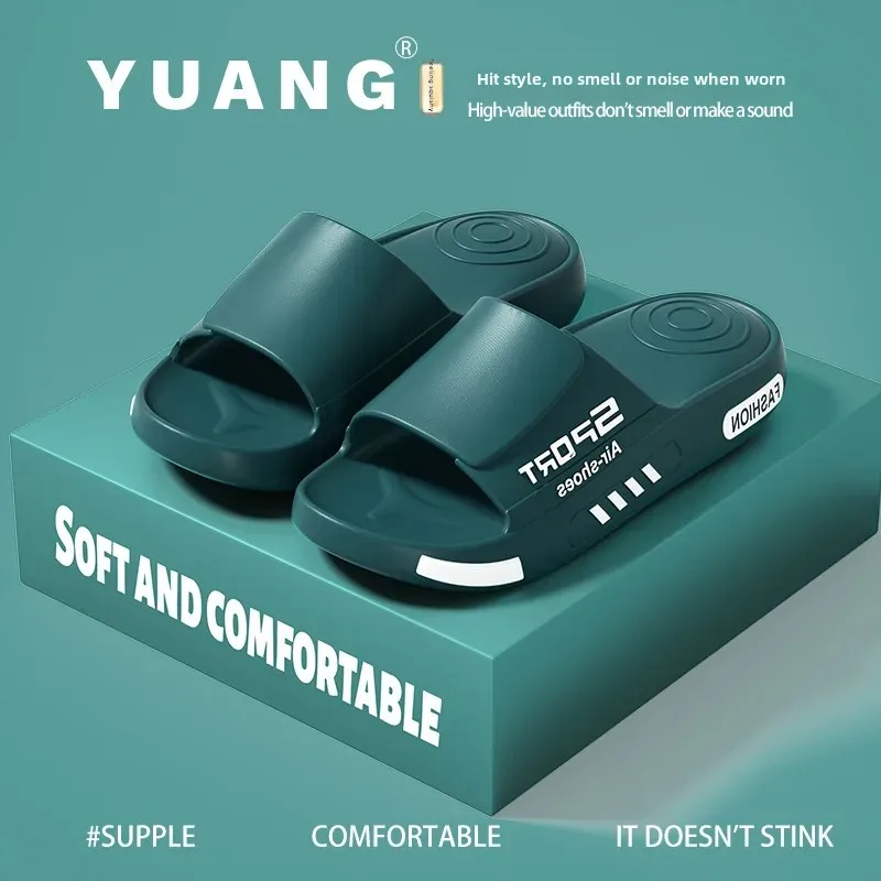 المألوف حجم كبير شبشب رجالي الصيف وصول جديد لينة سميكة القاع إيفا الانزلاق على أحذية المنزل غير رسمية المضادة للانزلاق ملابس خارجية