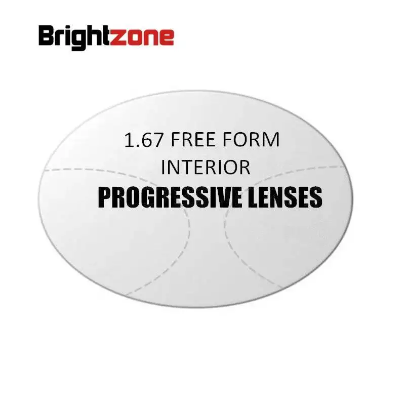

1.67 Interior Progressive Multi-focus HMC CR-39 Resin Lenses Prescription Rx Lenses One lenses To See The Distance and Near