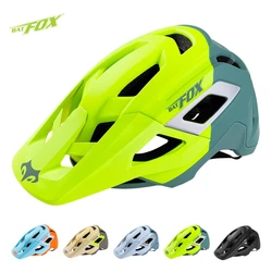 BATFOX New integral mtb helmet Cycling Men Women bmx fox mtb enduro helmets bicycle mountain man Sports white bike visor helmet