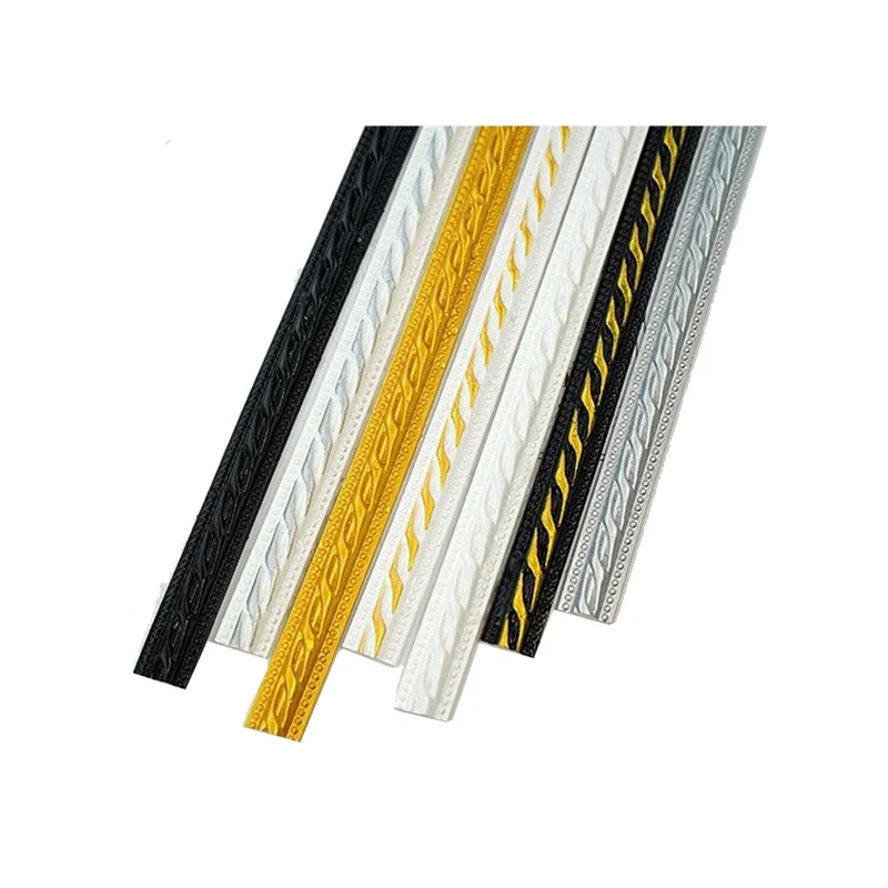 5M 3D Flexible Wall Decor Strips Self Adhesive Mirror Frame Edging Strip Ceiling Molding Line TV