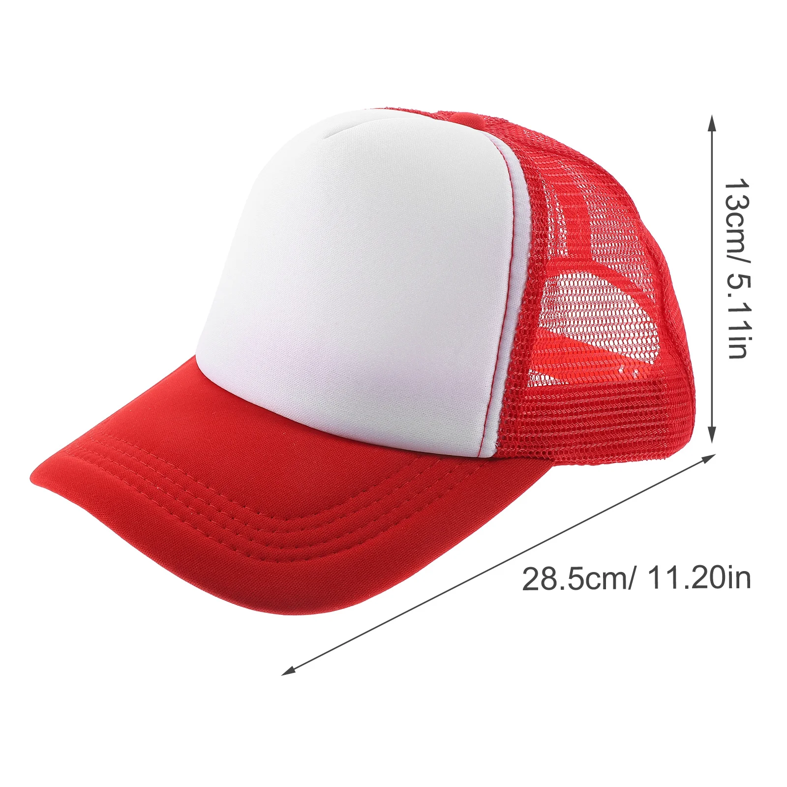 10 Stück leere Mesh-Baseballmützen, DIY-Sublimationskappen, atmungsaktiv, leicht, für Tennis, Klettern, Angeln, Sublimationshüte